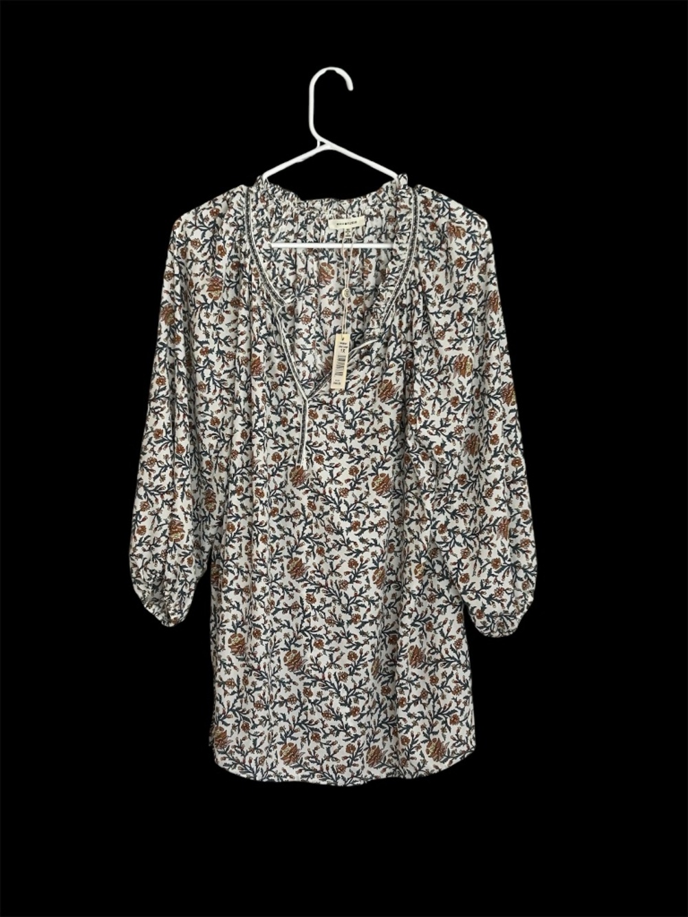 Women’s Floral Top Blouse Pullover Max Studio 3/4 Sleeve
